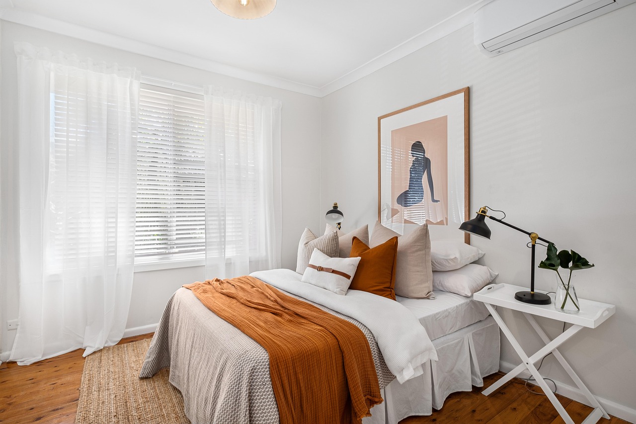 A room interior in wooden style